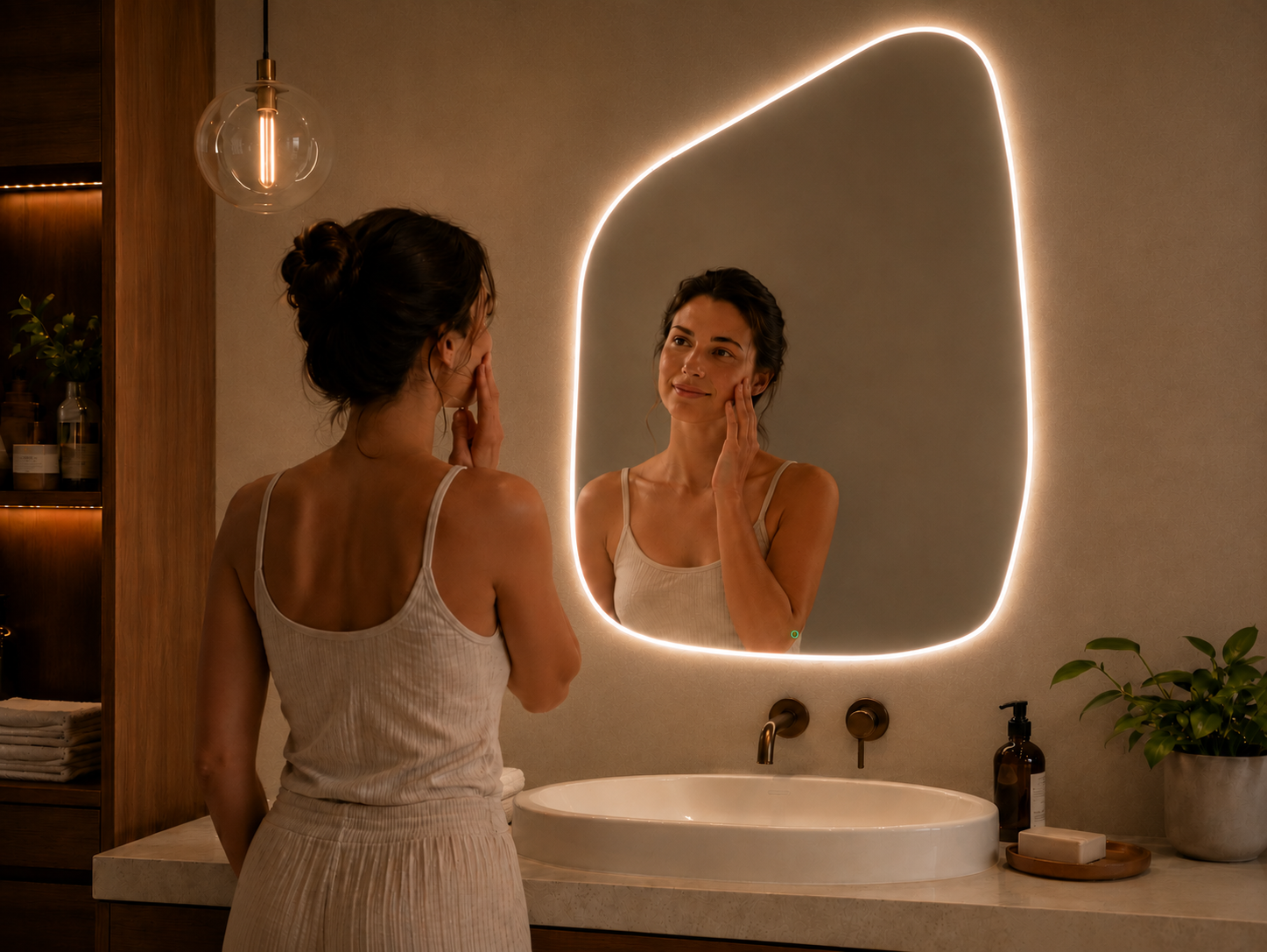 Mirra smart mirror in bathroom